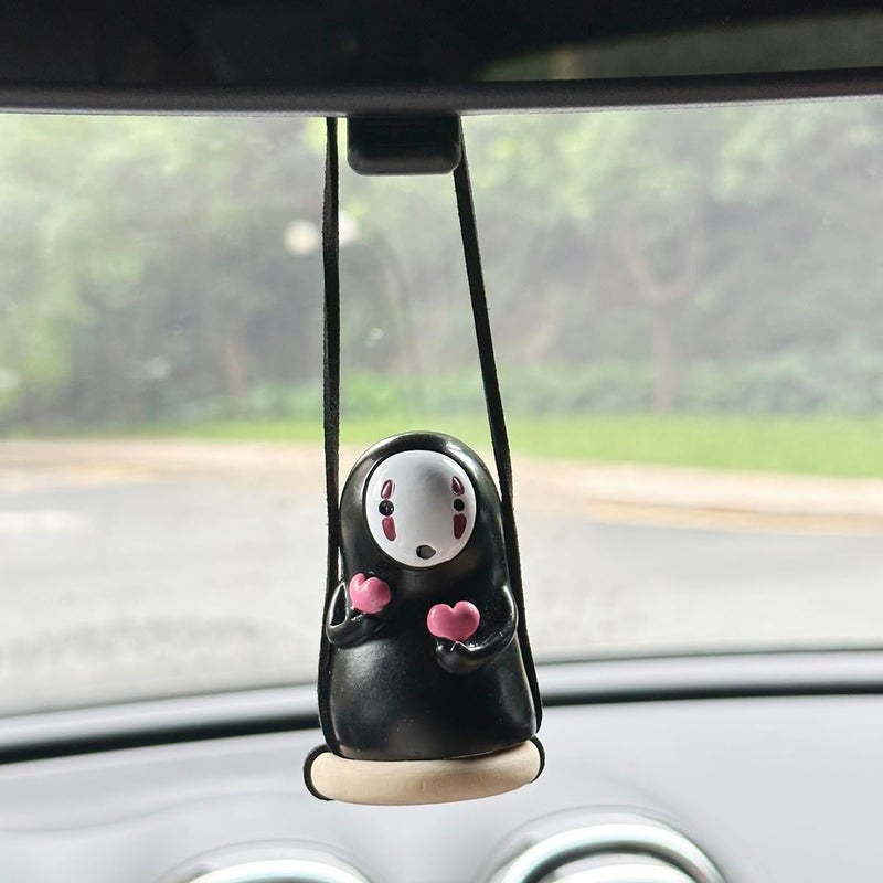 WYJS Anime Car Accessories of No Face Man loving Car Pendant Hanging Swing, for Car Rear View Mirror Accessories - Image 3